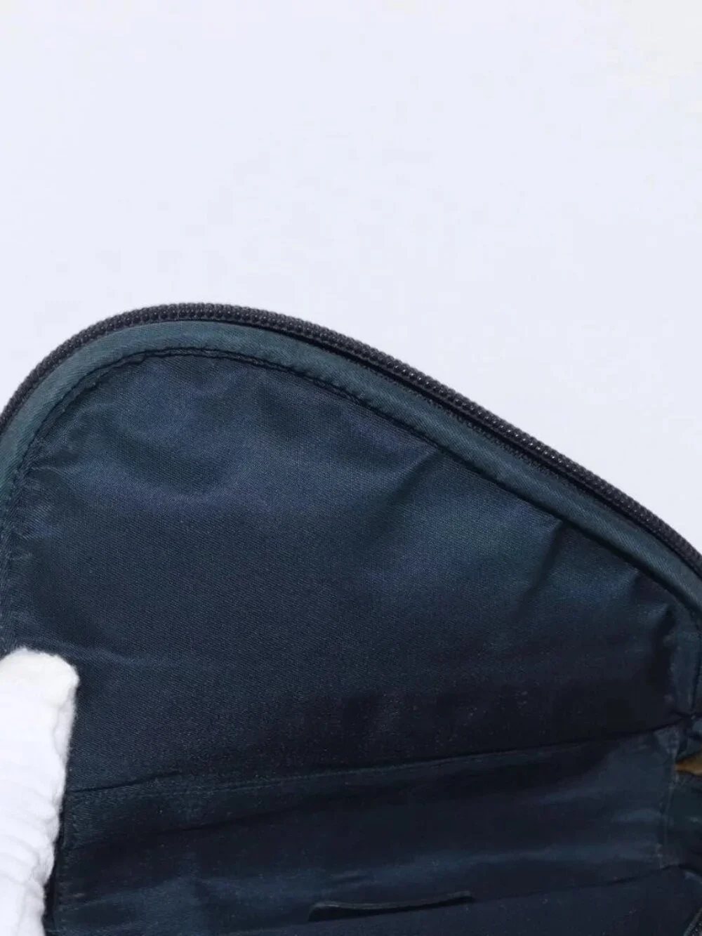 Christian Dior Trotter Canvas Saddle Pouch Navy Gold Auth 157216 - Picture 10 of 16